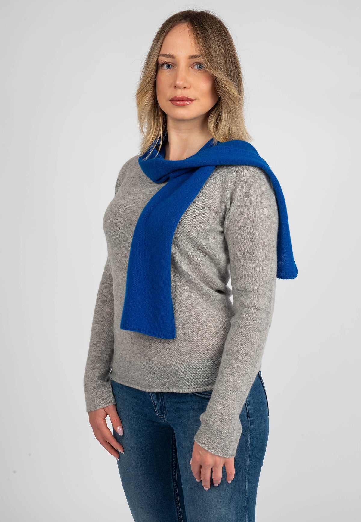 Women's 100% cashmere skinny scarf