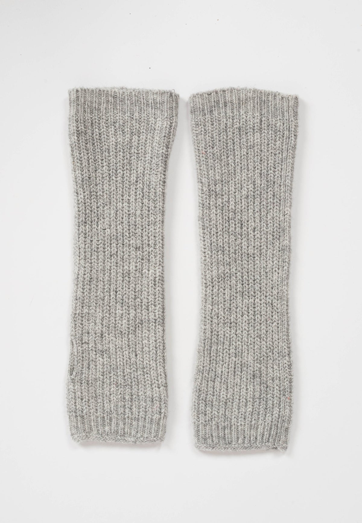 Women's cashmere blend arm warmers, colour Grey | Dalle Piane Cashmere