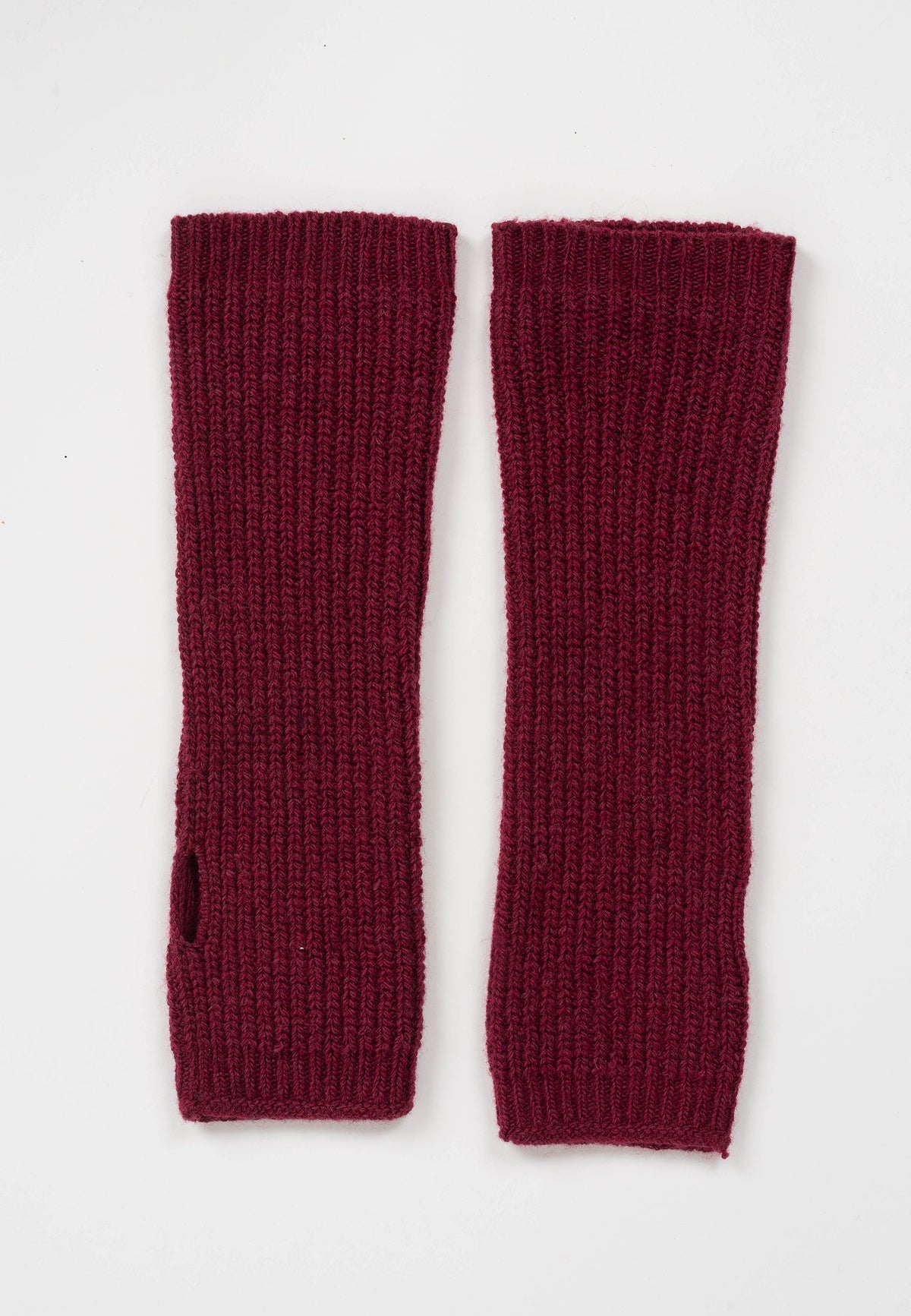 Women's cashmere blend arm warmers, colour Bordeaux | Dalle Piane Cashmere
