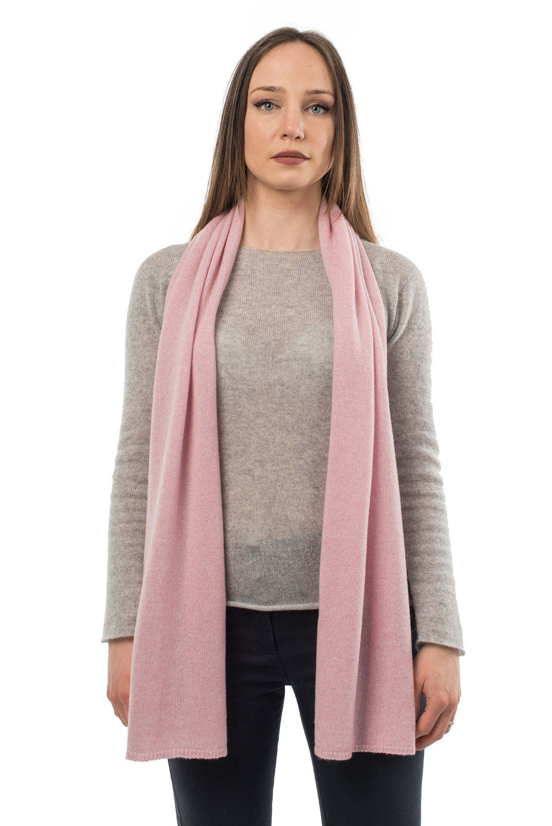 Unisex 100% cashmere scarf, colour Pink | Dalle Piane Cashmere