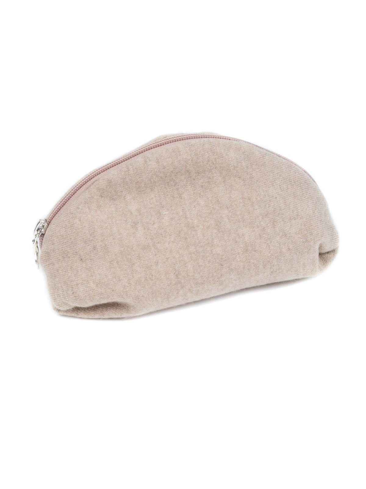 100% cashmere clutch, colour Beige, view 3 | Dalle Piane Cashmere