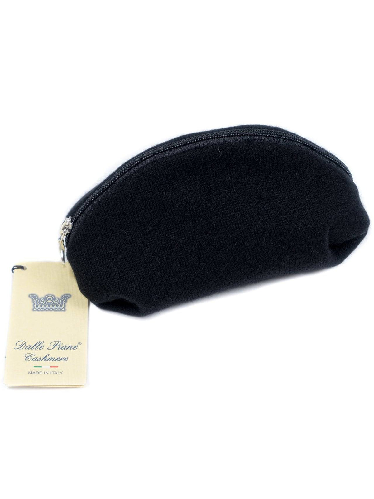 100% cashmere clutch, colour Black | Dalle Piane Cashmere