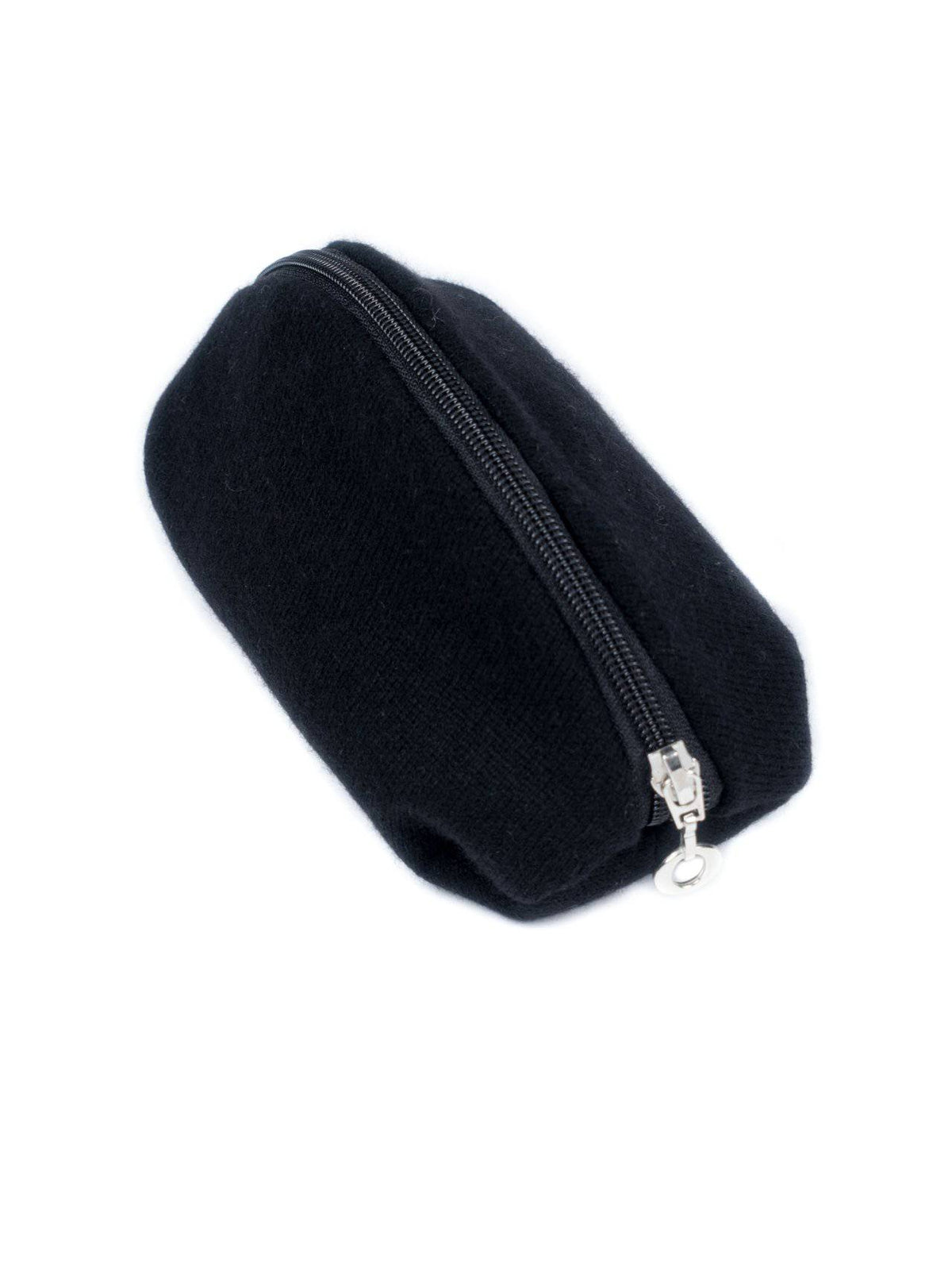 100% cashmere clutch, colour Black, view 3 | Dalle Piane Cashmere