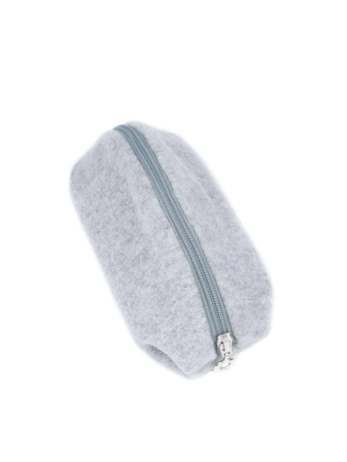 100% cashmere clutch, colour Grey, view 2 | Dalle Piane Cashmere