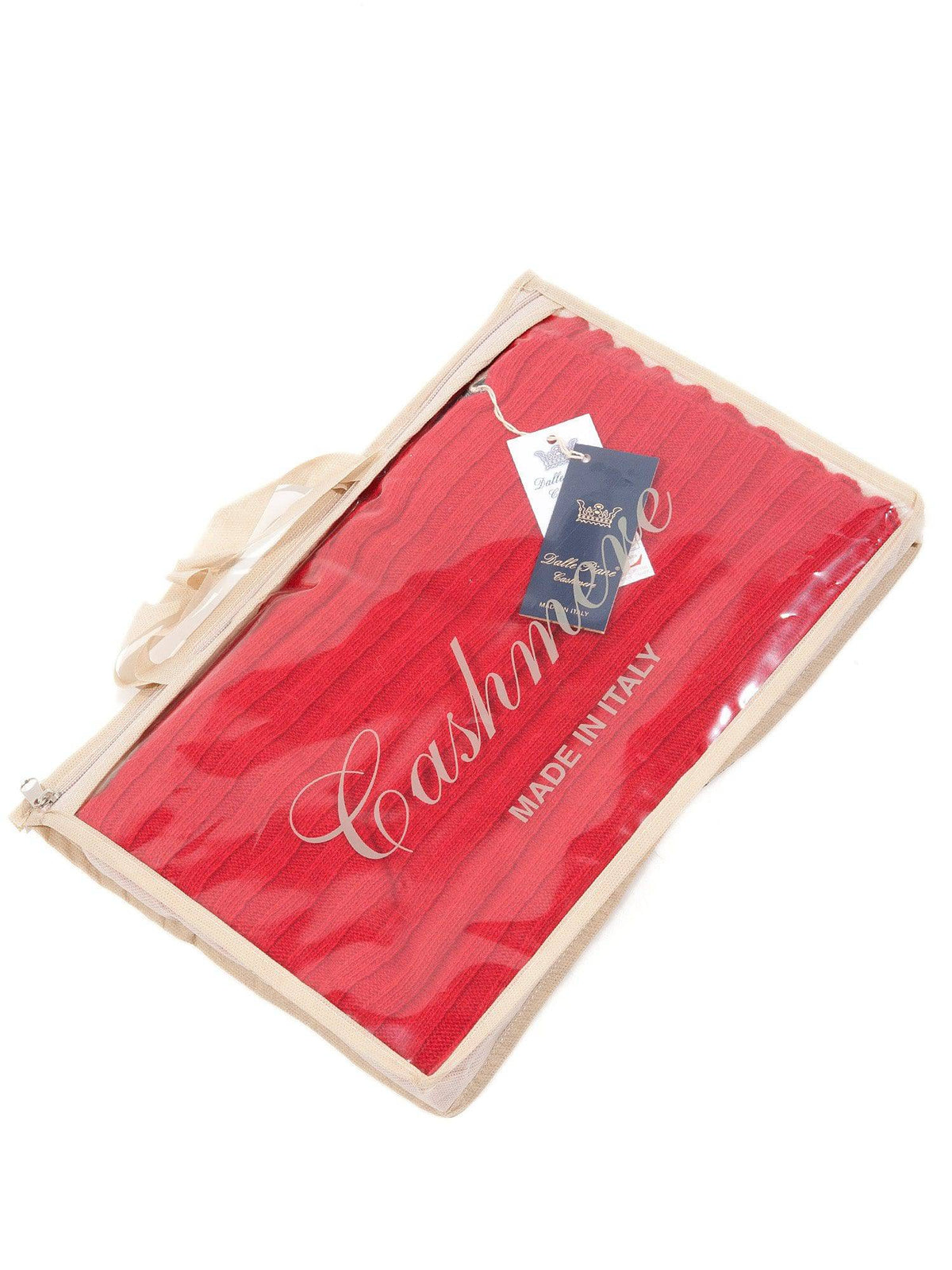 Cashmere blend scarf and beanie set, colour Red, view 4 | Dalle Piane Cashmere