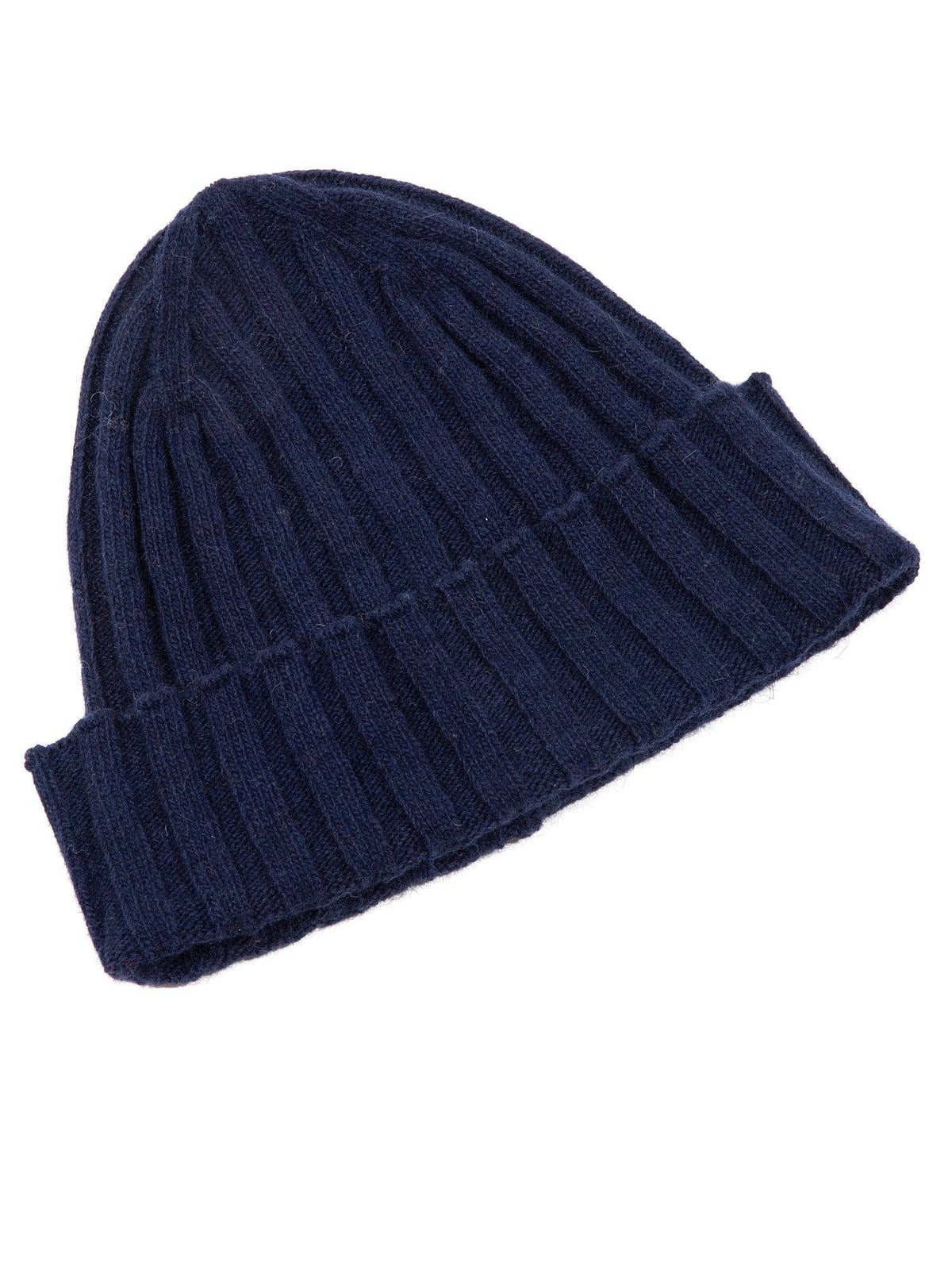 Cashmere blend scarf and beanie set, colour Blue, view 2 | Dalle Piane Cashmere