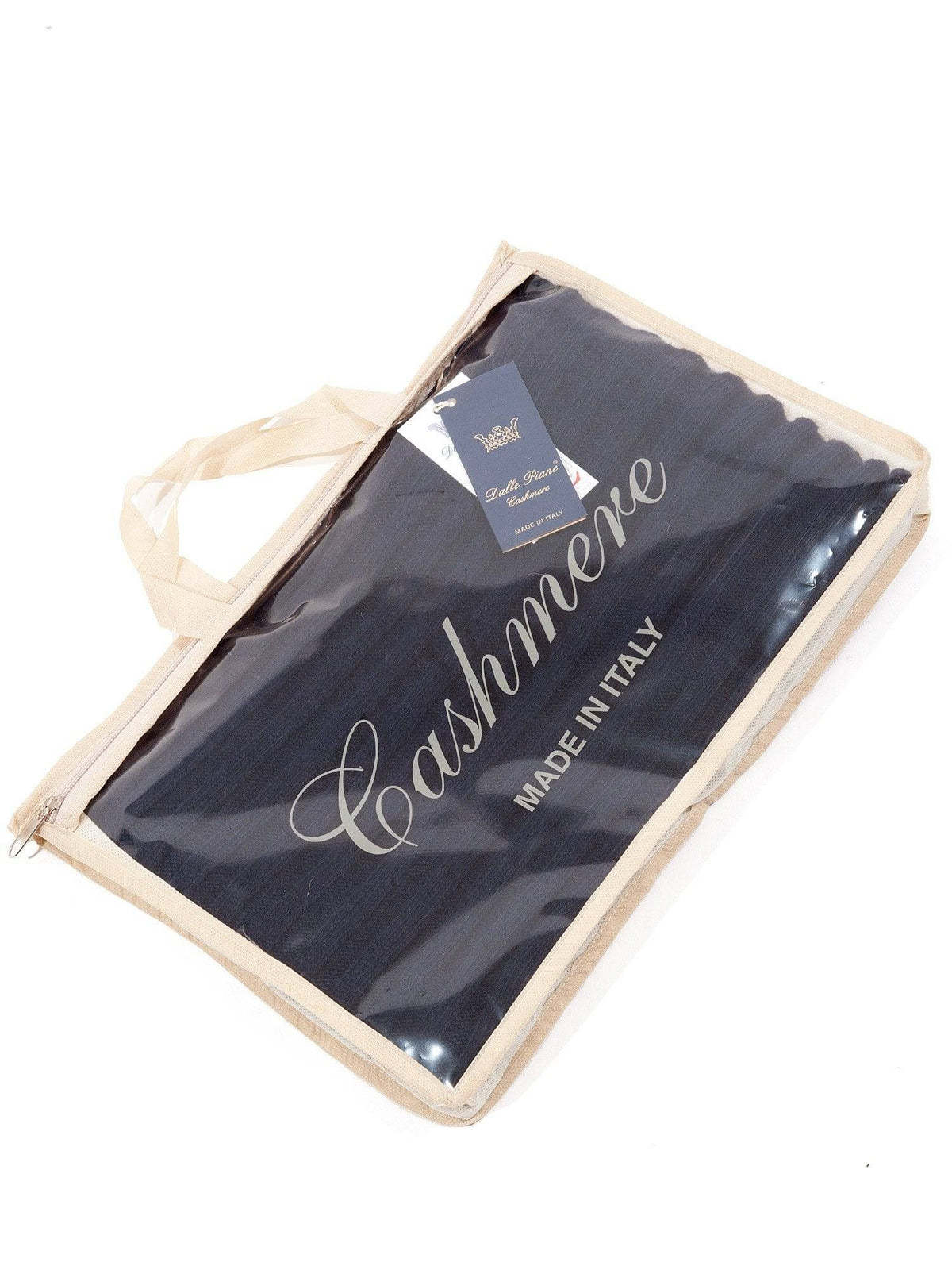 Cashmere blend scarf and beanie set, colour Blue, view 3 | Dalle Piane Cashmere