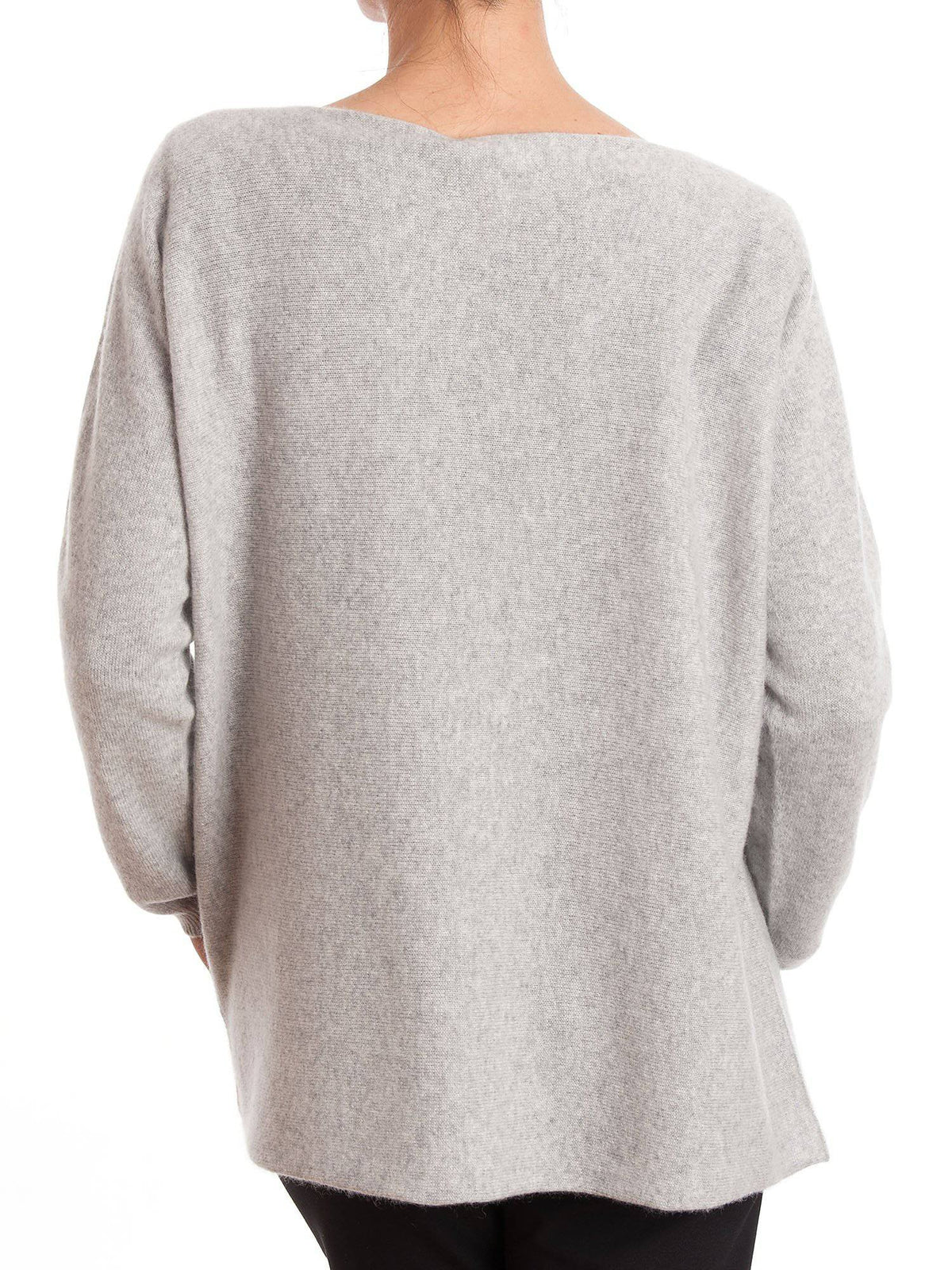 Women's 100% cashmere oversized sweater, colour Grey, view 3 | Dalle Piane Cashmere