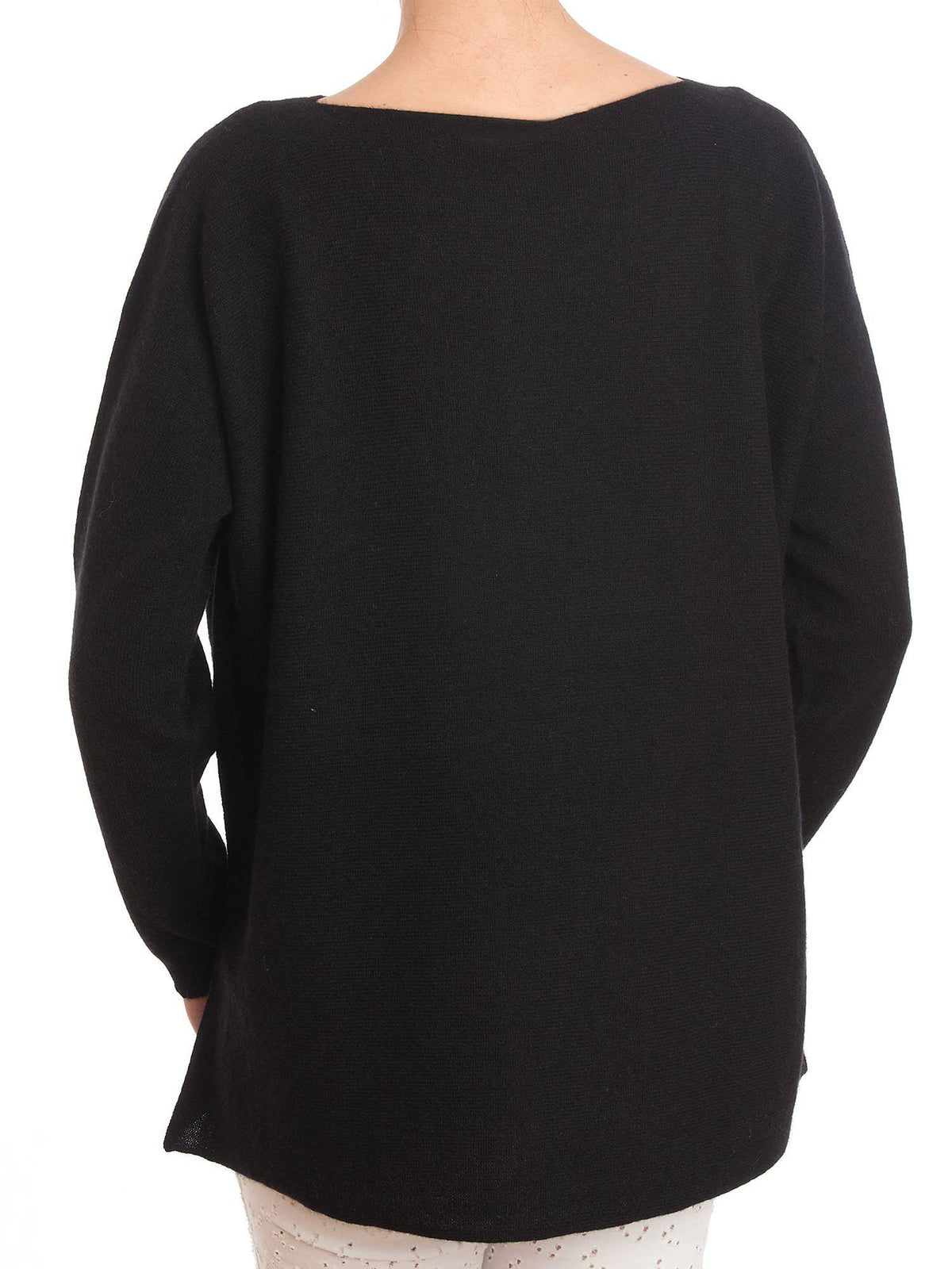 Women's 100% cashmere oversized sweater, colour Black, view 5 | Dalle Piane Cashmere