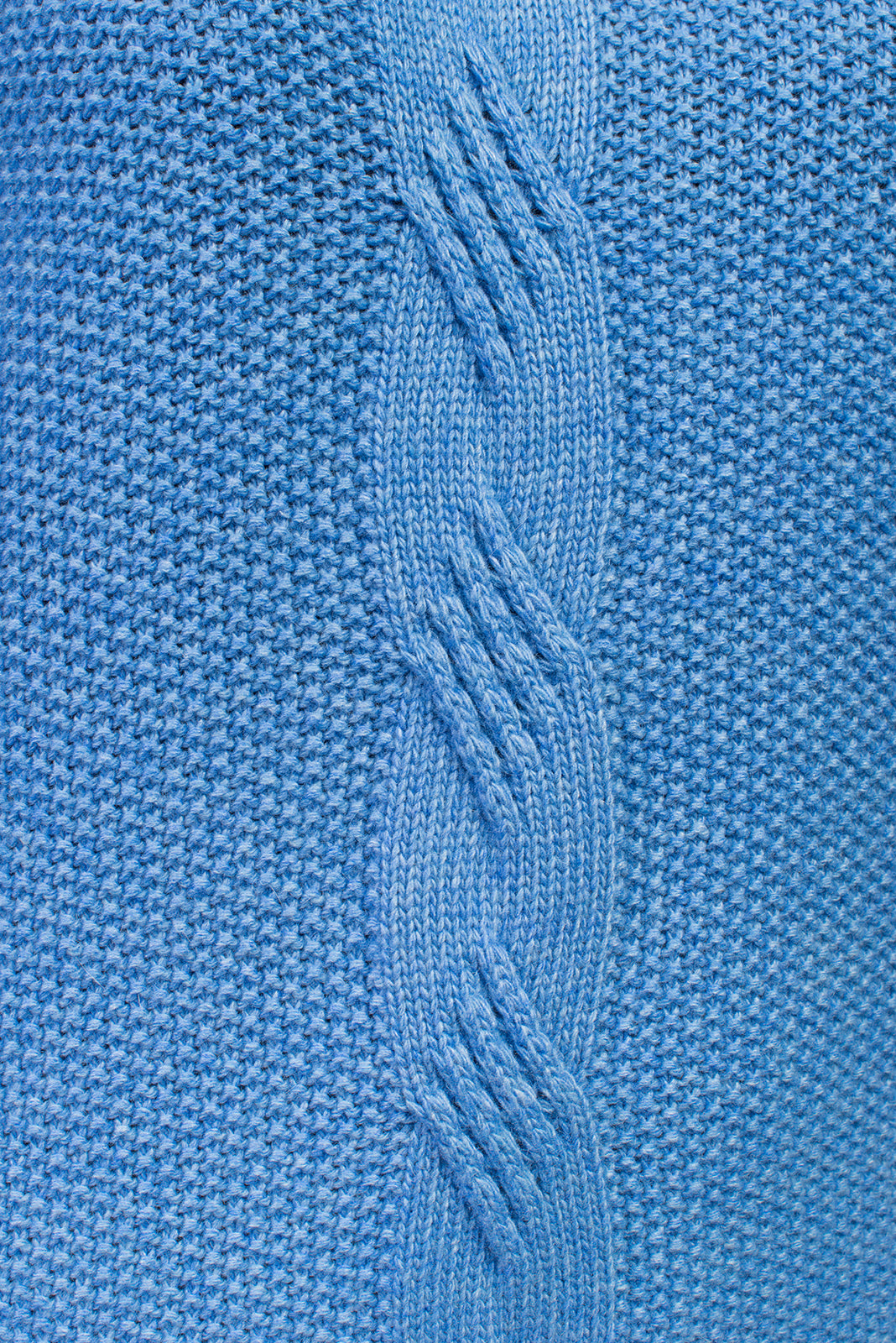 Women's cable-knit cashmere blend sweater, colour Light Blue, view 4 | Dalle Piane Cashmere