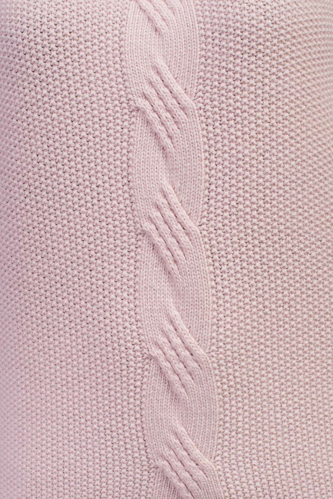 Women's cable-knit cashmere blend sweater, colour Pink, view 4 | Dalle Piane Cashmere