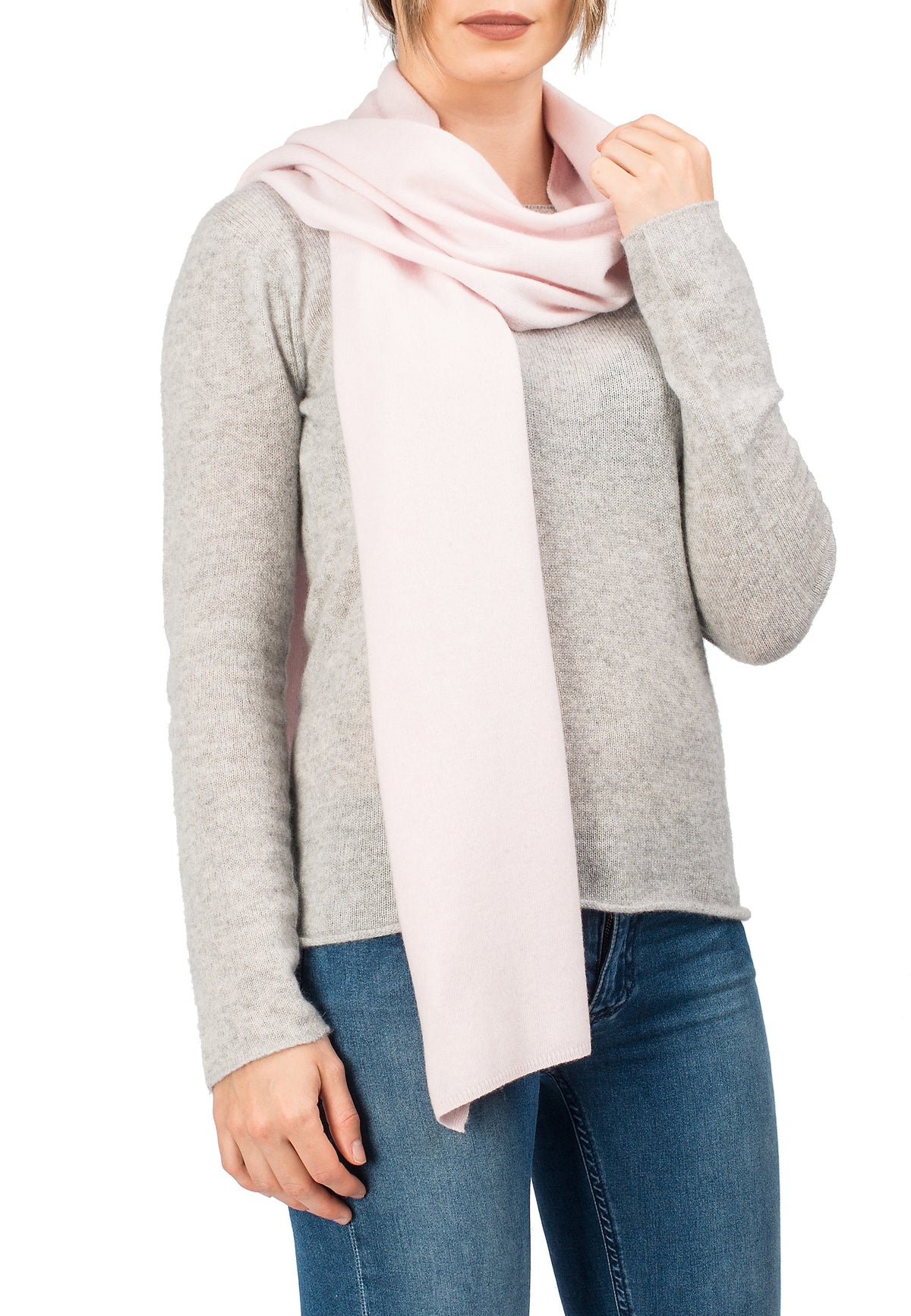 Unisex cashmere blend scarf, colour Pink | Dalle Piane Cashmere