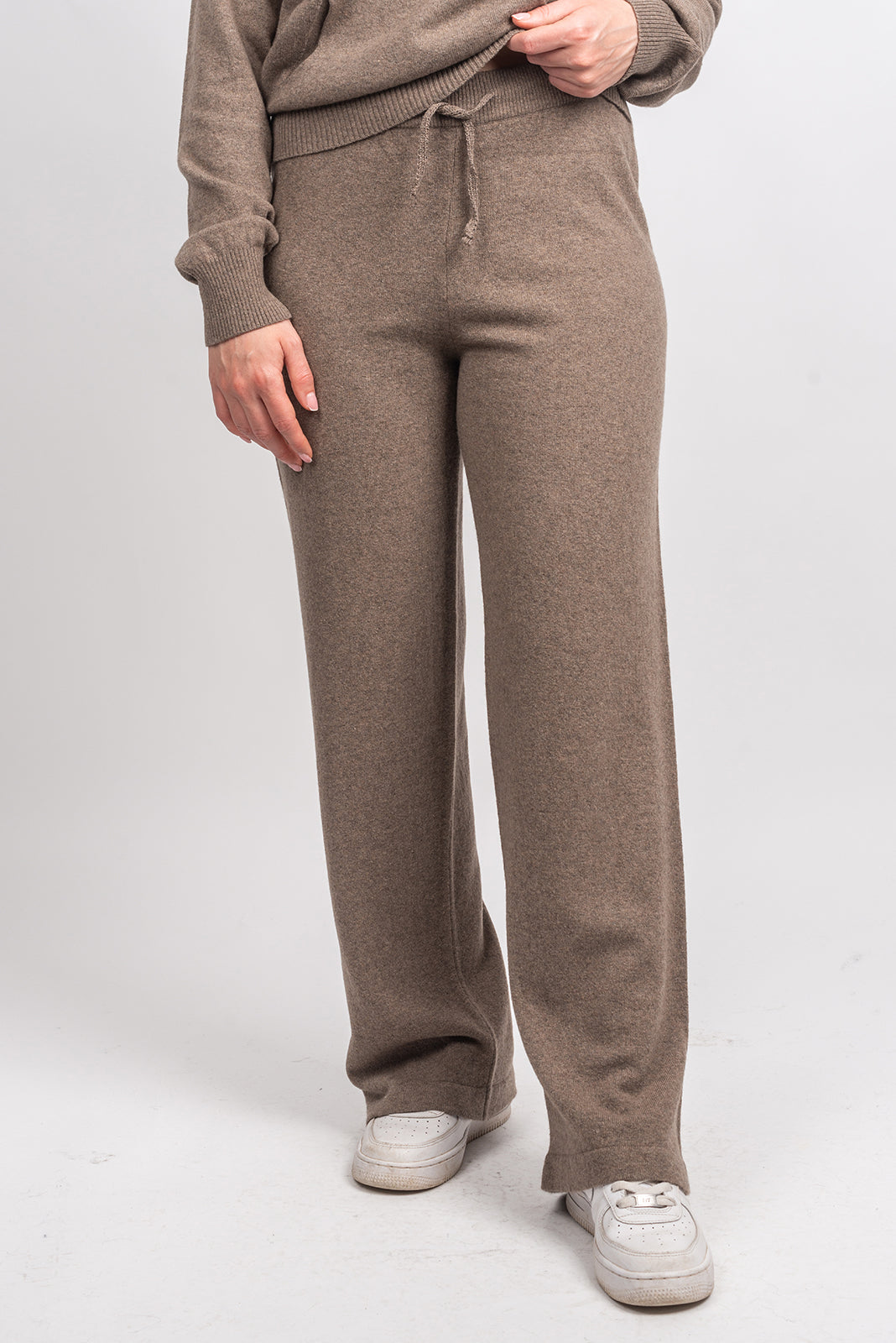 Women's cashmere blend trousers, colour Mink | Dalle Piane Cashmere