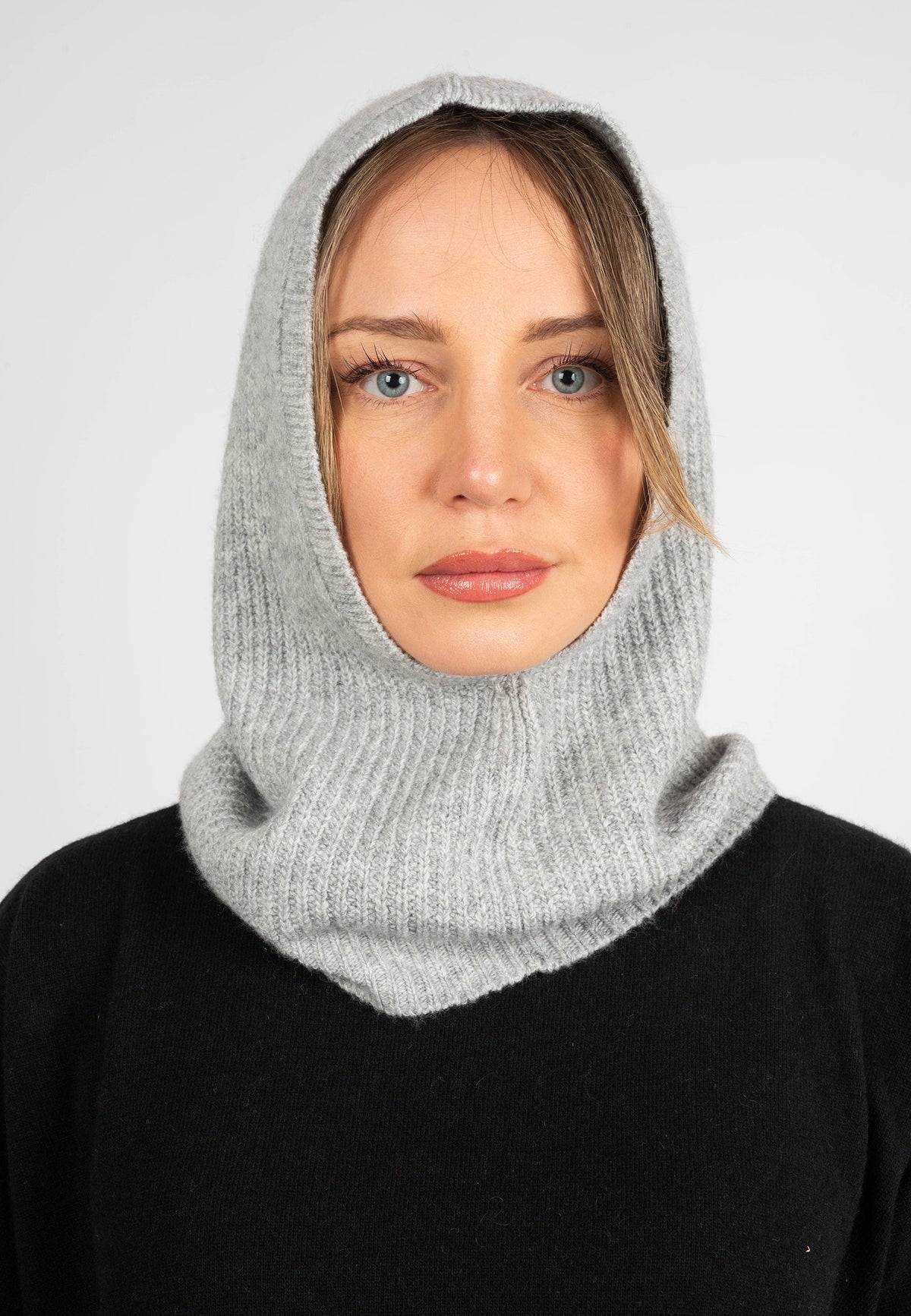 Cashmere blend balaclava, colour Grey | Dalle Piane Cashmere