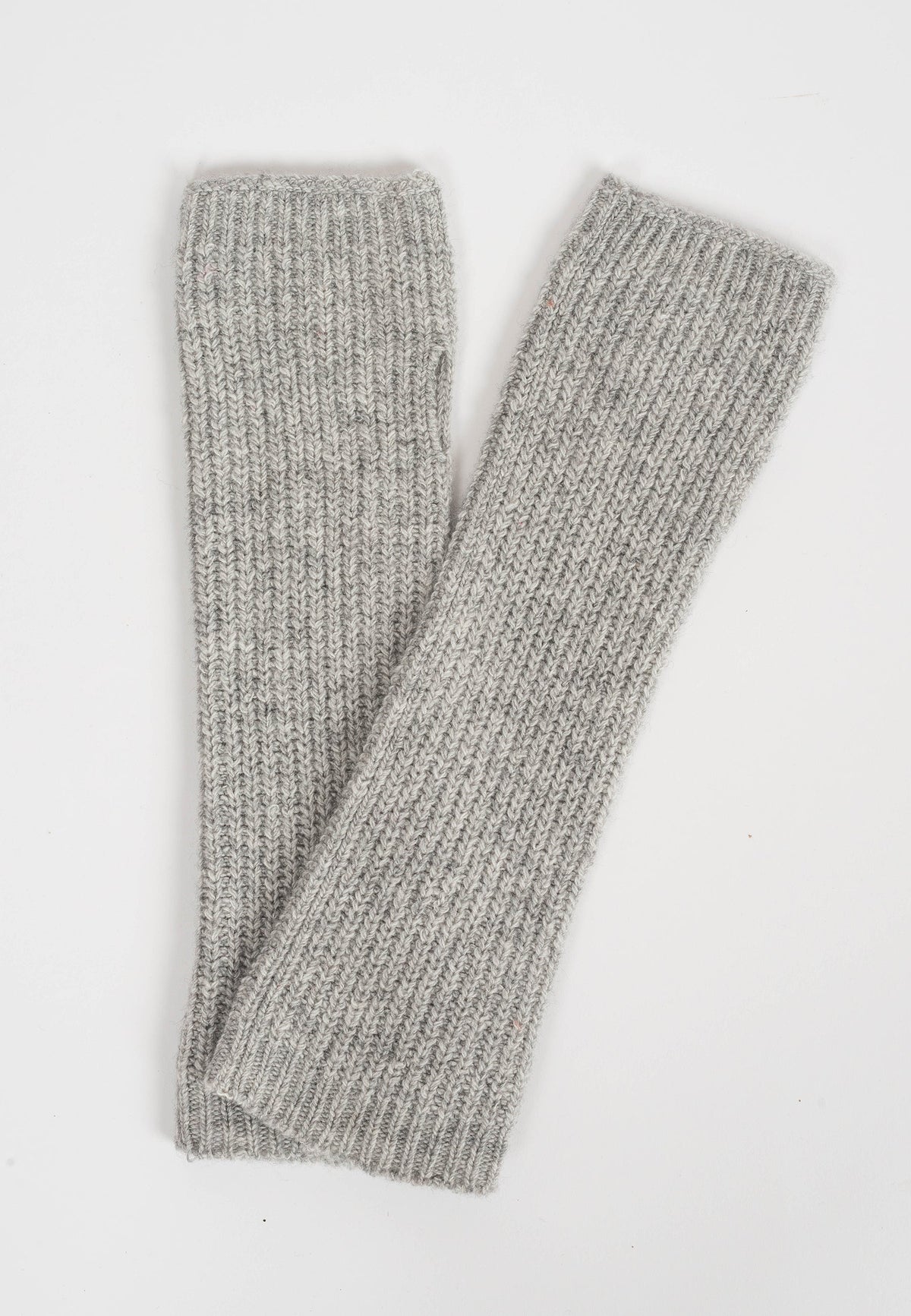 Women's cashmere blend arm warmers, colour Grey, view 2 | Dalle Piane Cashmere