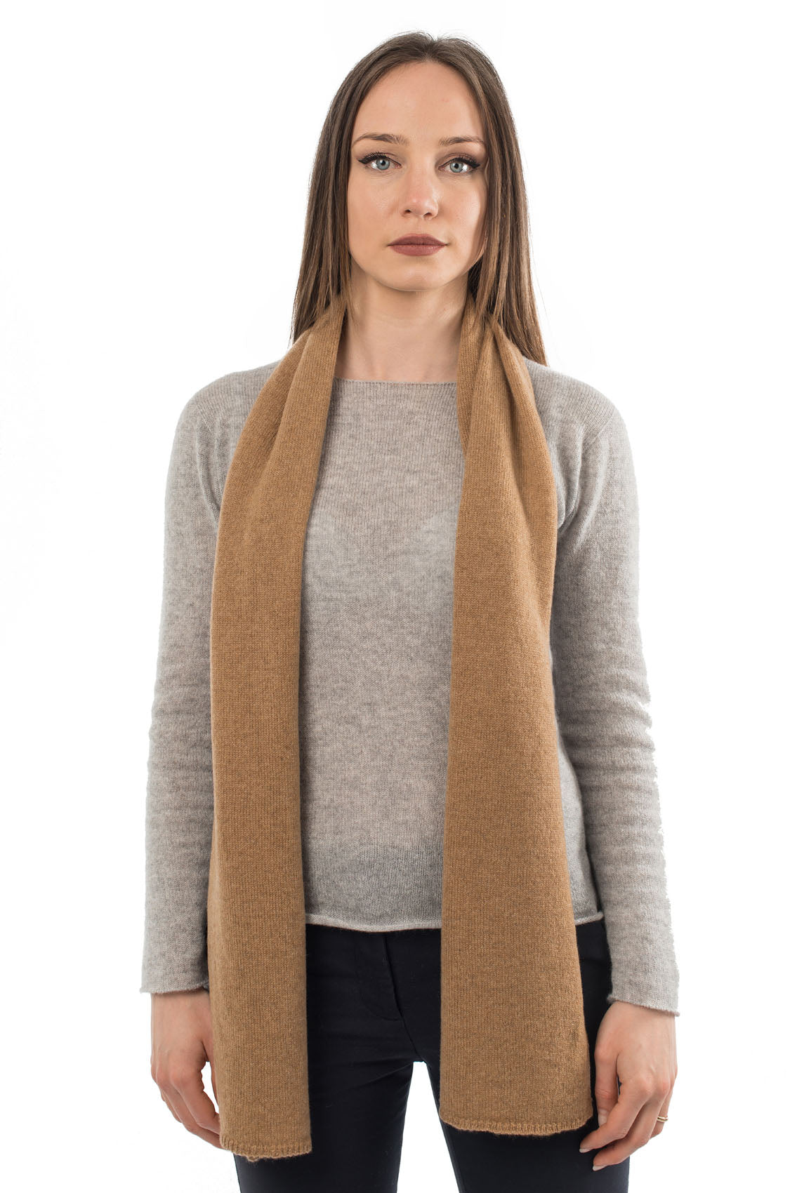 Unisex 100% cashmere scarf, colour Camel | Dalle Piane Cashmere
