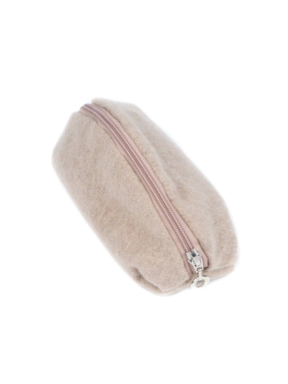 100% cashmere clutch, colour Beige, view 2 | Dalle Piane Cashmere