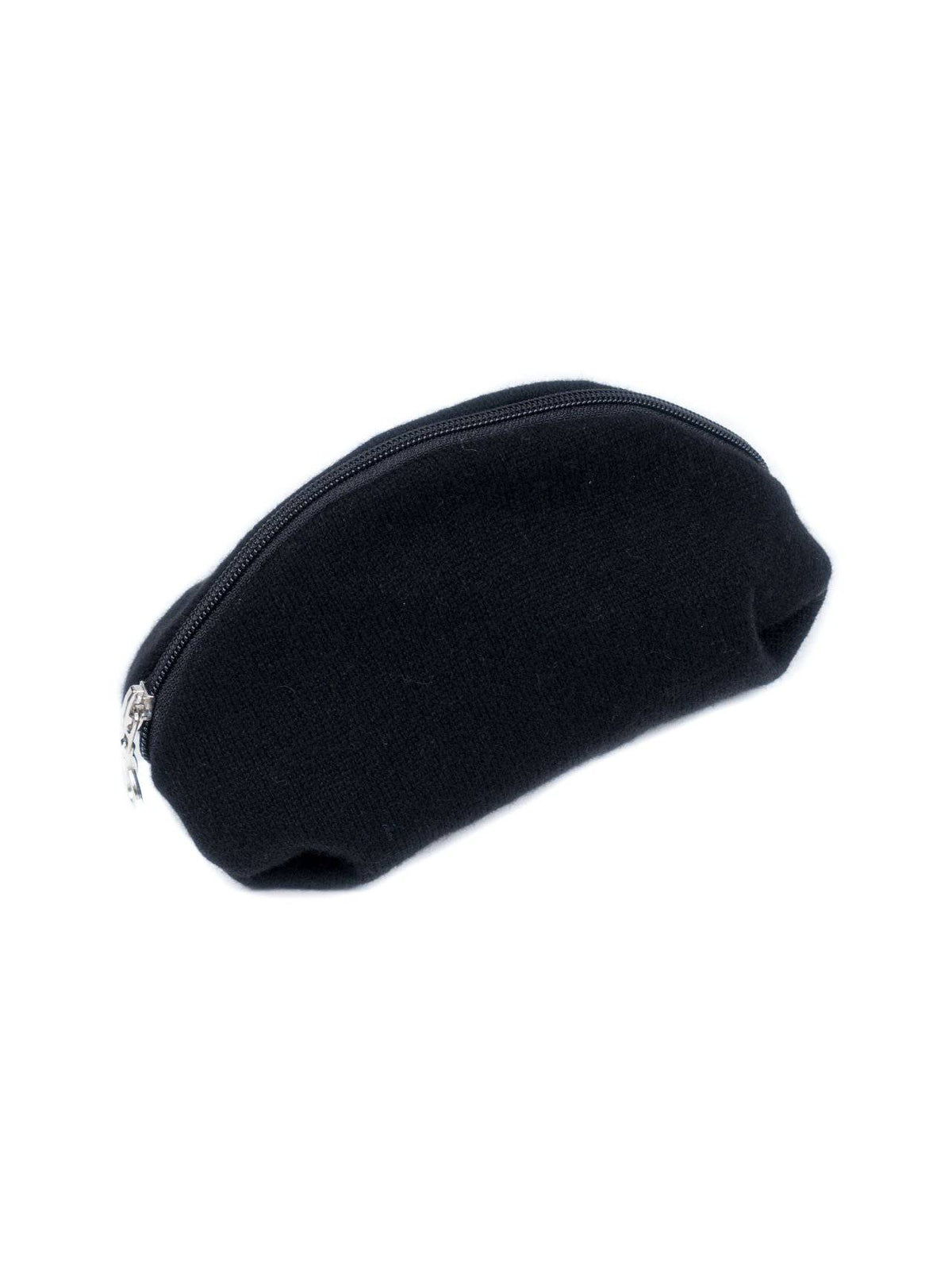 100% cashmere clutch, colour Black, view 2 | Dalle Piane Cashmere