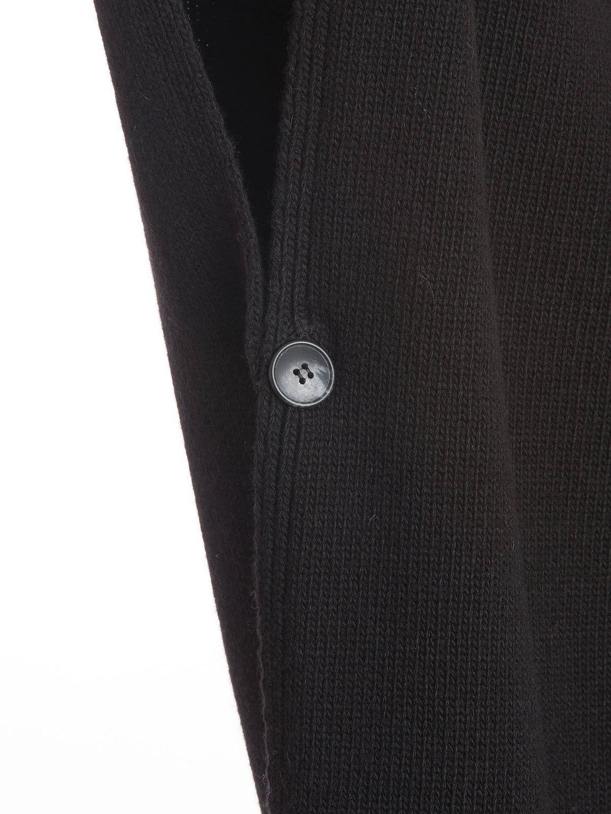 Cashmere blend cape with side buttons, colour Black, view 3 | Dalle Piane Cashmere