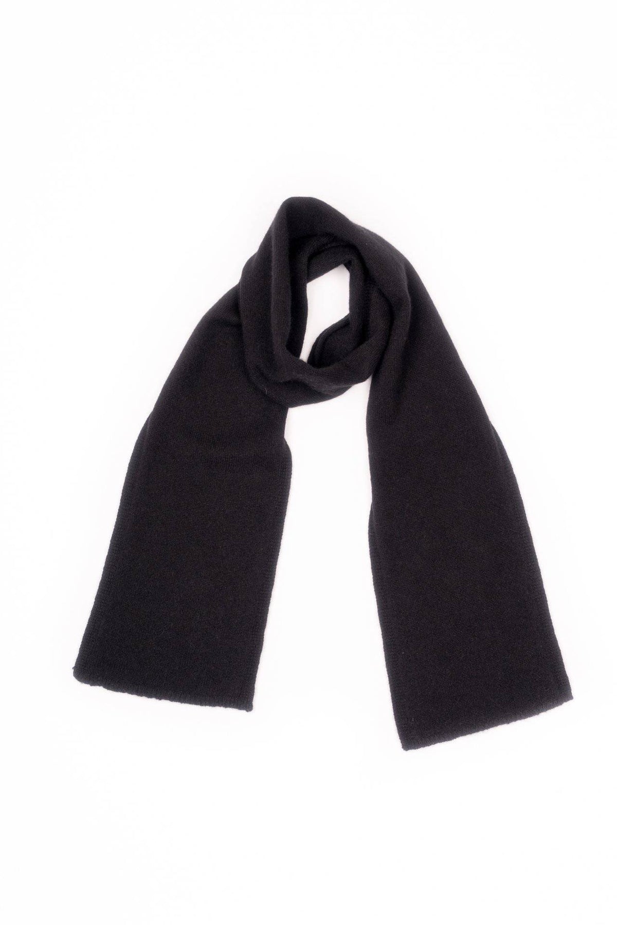 Kids' 100% cashmere scarf, colour Black | Dalle Piane Cashmere