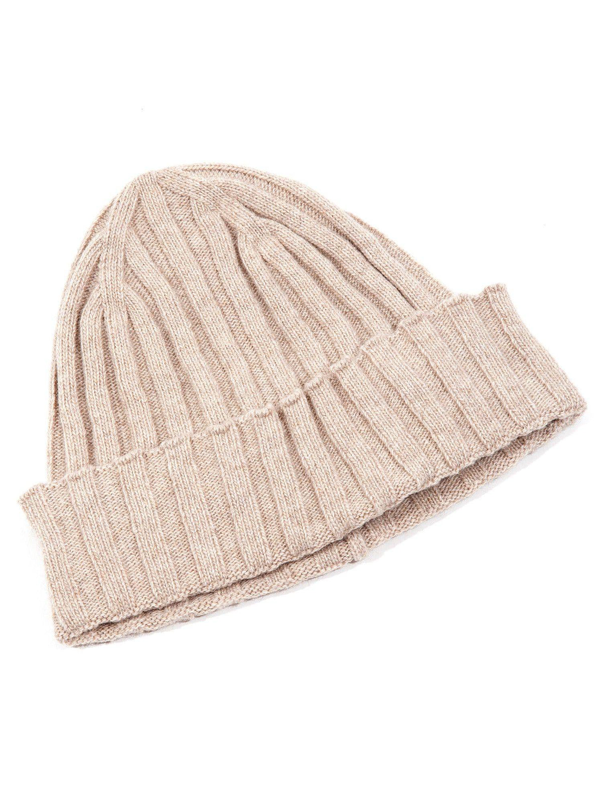 Cashmere blend scarf and beanie set, colour Beige, view 4 | Dalle Piane Cashmere