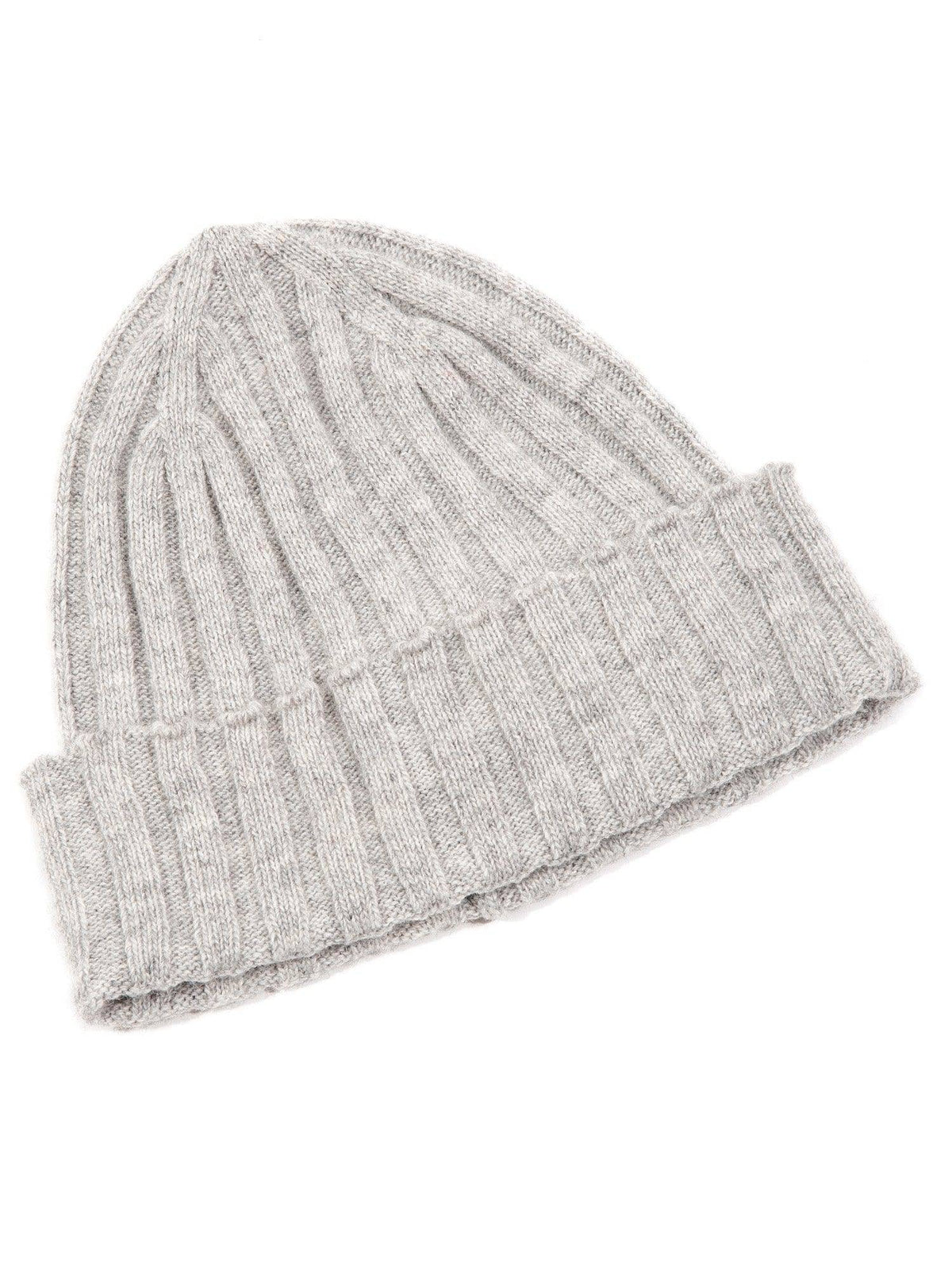 Cashmere blend scarf and beanie set, colour Grey, view 4 | Dalle Piane Cashmere