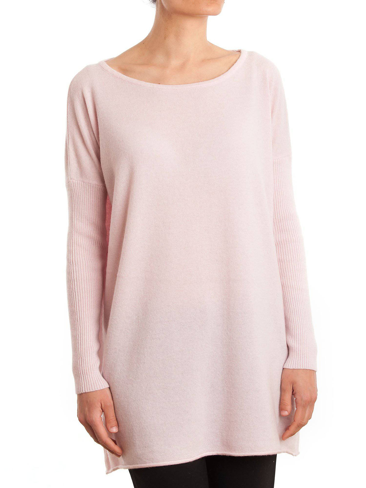 Women's cashmere blend oversized sweater, colour Pink | Dalle Piane Cashmere