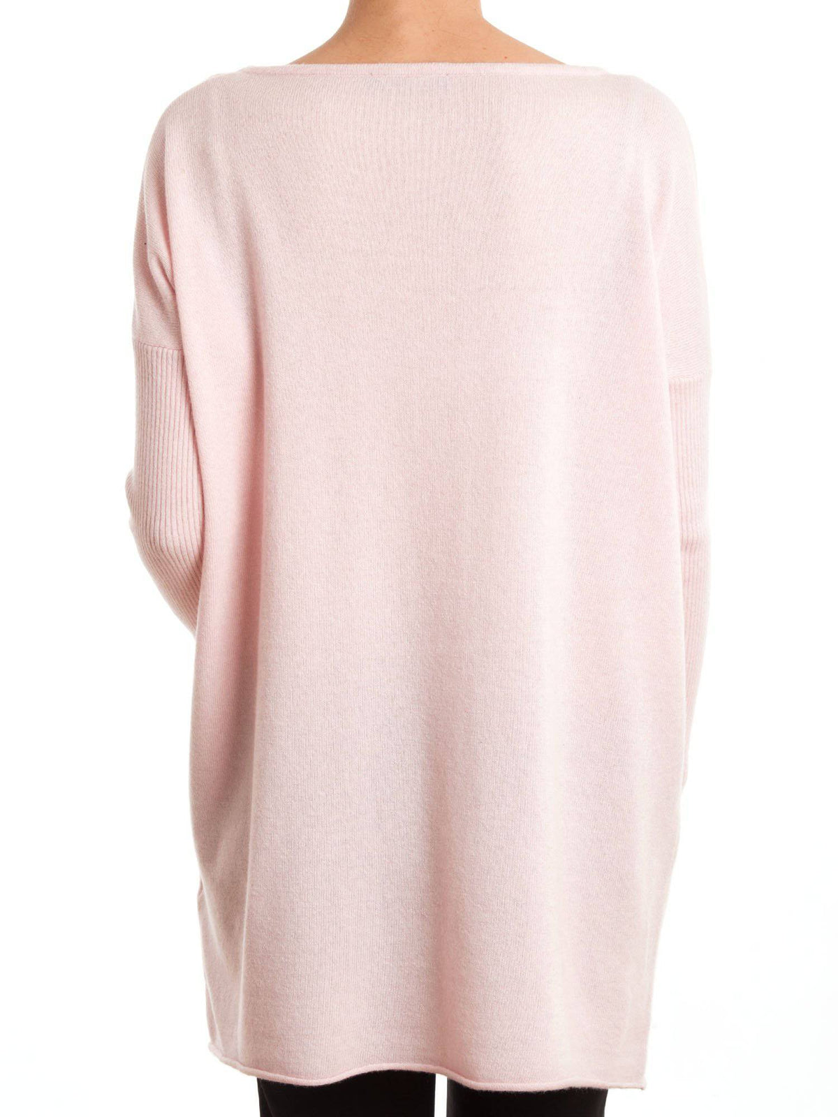 Women's cashmere blend oversized sweater, colour Pink, view 3 | Dalle Piane Cashmere