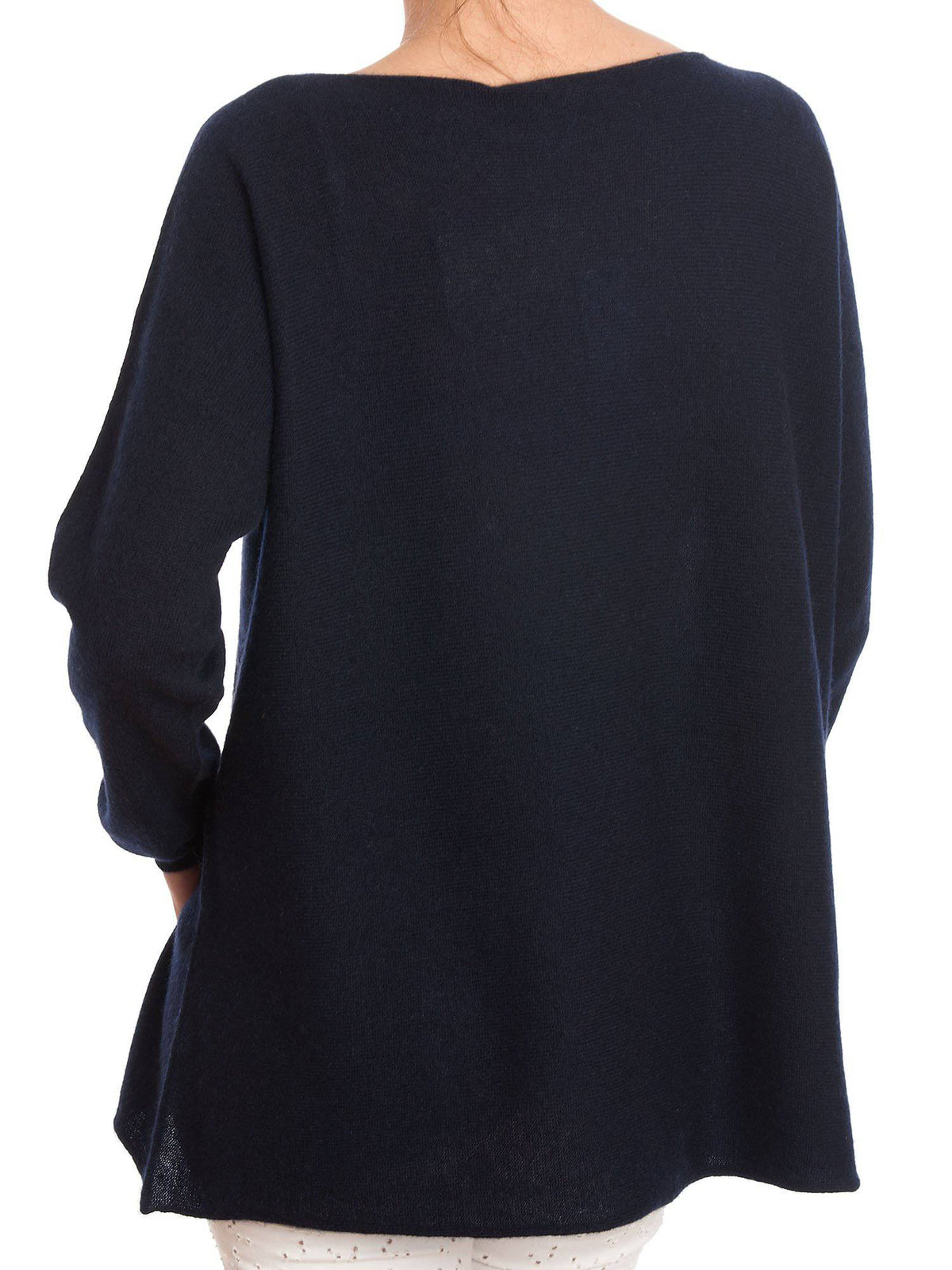 Women's 100% cashmere oversized sweater, colour Black, view 4 | Dalle Piane Cashmere