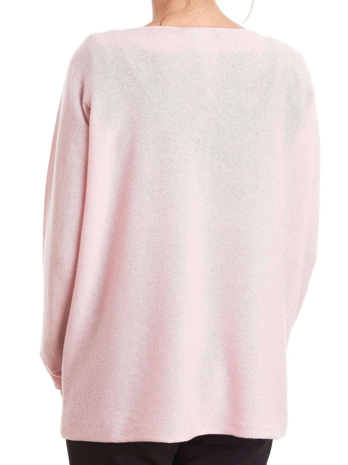 Women's 100% cashmere oversized sweater, colour Pink, view 3 | Dalle Piane Cashmere